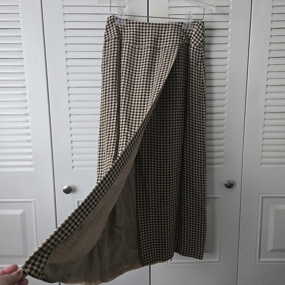 Vintage Emporio Armani Hounds tooth Skirt Made On Italy Size 42eu #073 - Picture 3 of 10